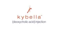 A logo of kybella, an injectable cosmetic procedure.