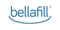 A blue and white logo of the company bellafil.